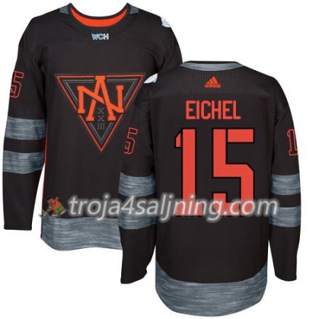 Lag Nordamerika tröja Jack Eichel 15 World Cup i ishockey 2016 Svart Premier - NHL Tröjor Herr